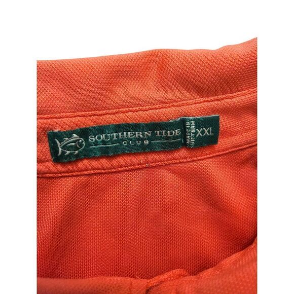 Southern Tide Club men's 2XL performance polo stretch skipjack Logo Pink - Picture 2 of 7